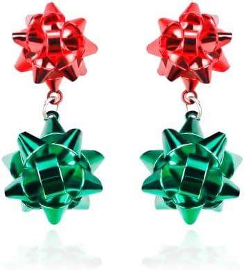 Dayaney Valentine Earrings Gnome Gifts for Women Bow Earrings Tree Gifts Bell Accessories Match Gnome Sweaters as Holiday Jewelry Valentine Gnomes