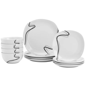 Tabletops Unlimited Logan Dinnerware Set, 12 pc