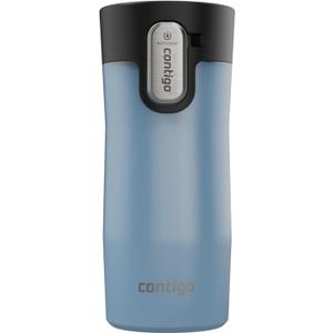 Contigo AUTOSEAL West Loop Vacuum-Insulated Stainless Steel Travel Mug with Easy-Clean Lid, 12oz, Glacier Frosted Pearl (12oz (Single Pack))
