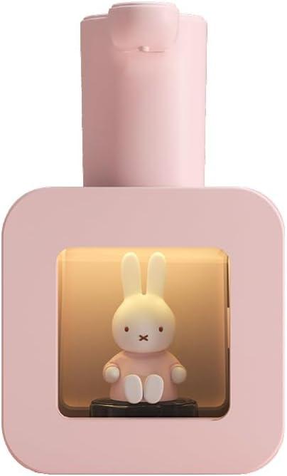 Miffy Automatic Hand Soap Dispenser Touchless Foaming Soap Rechargeable with Sensor for Bathroom with Adjustable Soap Dispensing Control, Perfect for Household Use - Pink