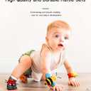 Infinno Baby Wrist Rattle Socks and Foot Finder Set, Perfect Baby Toys for 0-12 Months Newborn Boys and Girls As Shower Gifts, Garden Bug Series (Warm Color)