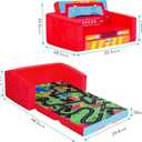 MallBest Kids Sofas Children's Sofa Bed Baby's Upholstered Couch Sleepover Chair Flipout Open Recliner(Red/Fire Truck), Large