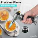Butane Torch Lighter, Refillable Kithcne Torch with Safety Lock, Continuous Flame Mode, Adjustable Flame for Kitchen, Soldering and Bakingl(Butane Gas Not Included)