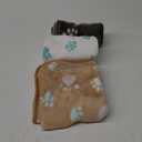 1 Pack 3 Puppy Blankets Super Soft Warm Sleep Mat Cute PAW Print Blanket Fleece Pet Blanket Flannel Throw Dog Blankets for Small Dogs Puppy Cats,Gray/White/Brown-Medium(29"x20") (Medium(29"x20"), Gray/Brown/White Paw(pack of 3))