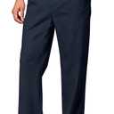 Mens Linen Pants Casual Elastic Waist Drawstring Pants Loose Straight Linen Pant Beach Trousers with 4 Pockets, Size 3XL