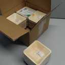 ECODECO Palm Leaf Compostable Plates - 100 pcs - 4 Inch Square Bowl - Disposable Like Bamboo Party Plates