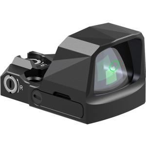 VOTATU PMD505-G RMSc Micro Green Dot, Multi-Reticle Shake Awake Open Reflex Sight for Sub-Compact Pistol - 2 MOA Dot 46 MOA Circle Optic