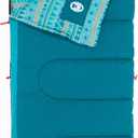 Coleman Kids 50F Sleeping Bag, Comfortable Youth Sleeping Bag for Sleepovers & Camping, Fits Children up to 5ft Tall, Glow in The Dark Design, Stuff Sack Included, Machine Washable (Teal)