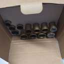 Gold Double Curtain Rod Set, USFOOK Blackout Wrap Around Curtain Rods for Windows 48 to 84 Inch, 6/8 Inch Room Darkening Curtain Rod 32 to 86 Inch, Decorative Double Drapery Rods