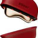 LED Red Light for Face & Neck Massager Facial Care Device  Electric Gua Sha Brass Tool with Heat & Vibration for Firming, Sculpting & Skincare, Red