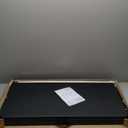 34" Folding Table, Portable Square Folding Card Table with Collapsible Legs & Carrying Handle, Plastic Tables for Camping,Picnic, Office, Party, Black