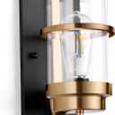 Black and Gold Sconces,Small Bathroom Wall Sconces,Modern Gold Sconces,Single Vanity Light(Bulbs not Included) (Size 1)