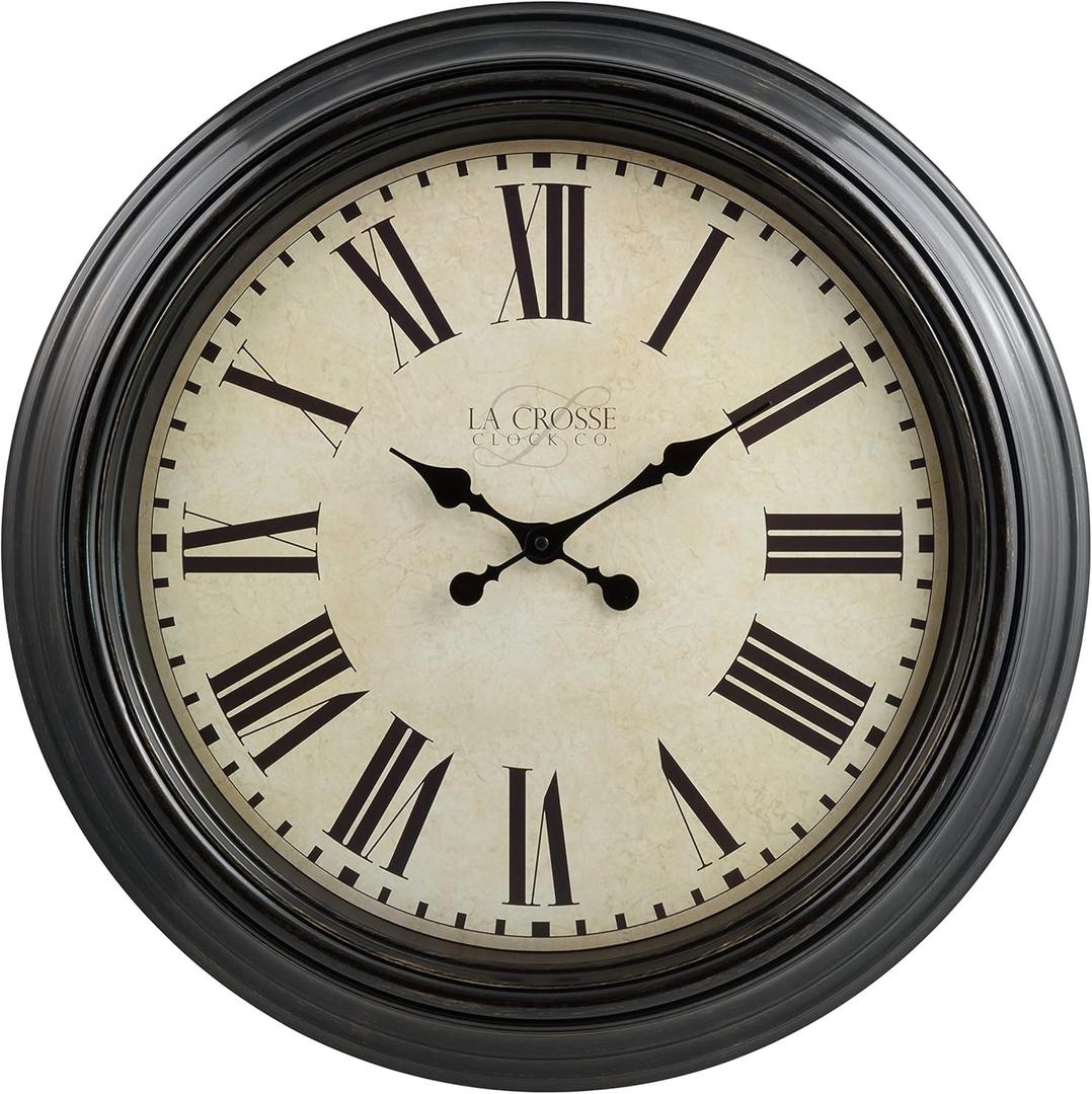 La Crosse Clock 404-2658 23-Inch Maxwell Quartz Wall Clock