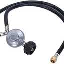 GasSaf 2 Feet Y-Splitter Low Pressure Propane Regulator Double Hose Outlet Kit with Two Hose for Type1 QCC1 Propane Tank, Most LP/LPG Gas Grill and Propane Appliance