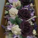 Ling's moment Light Purple Flowers Mini Bridesmaid Bouquets Set of 6 Pre-Made Lilac Small Floral Wedding Centerpieces (Lavender)