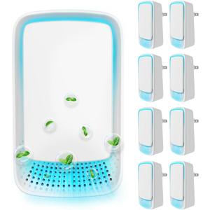 8Pack Plug In Air Ionizers for Home Negative Ion Technology Air Purifier for Bedroom, Portable Air Purifiers Odor, Pets Smell, 2025 Quiet Operation Air Freshener for Home, Bedroom, Office, Garage Room