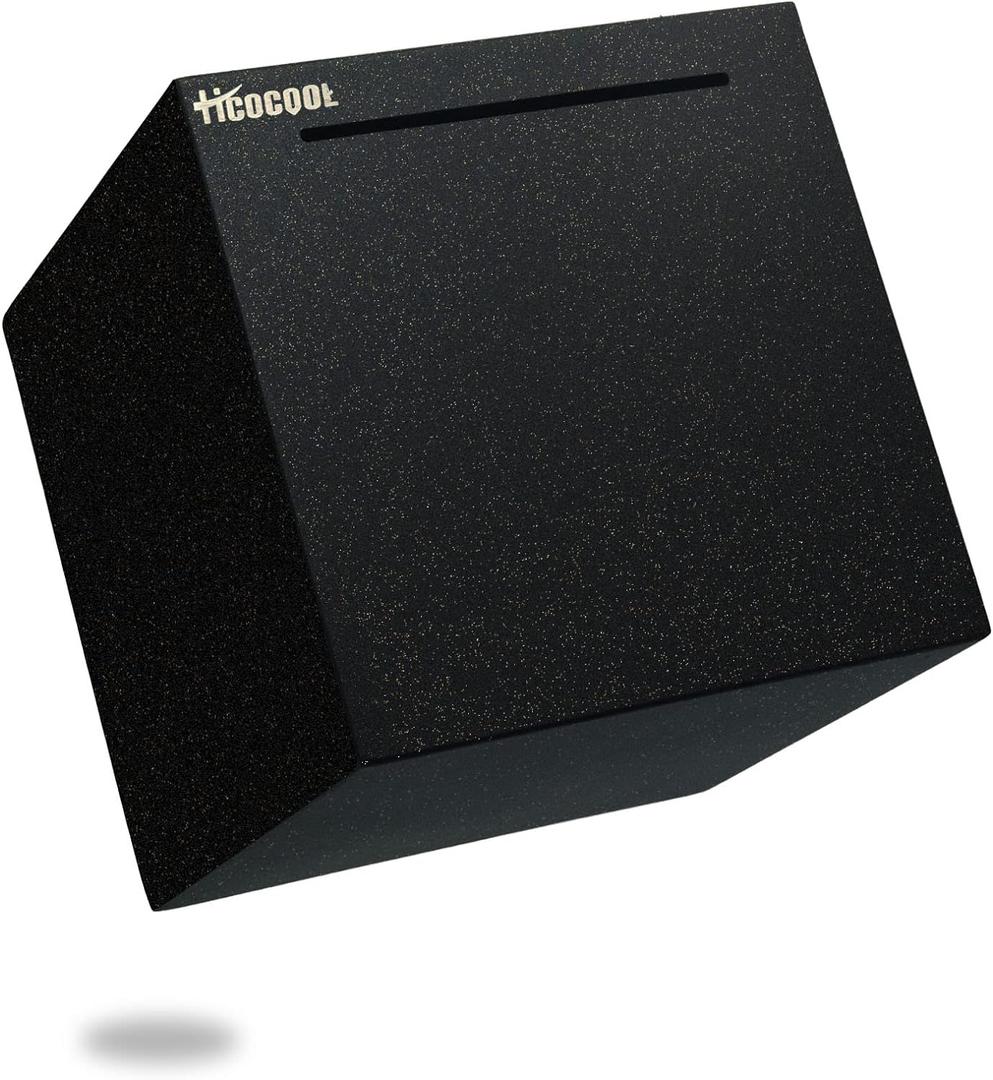 hicocool Stainless Steel Piggy Bank for Adults, Must Break to Open for Real Money, Unbreakable Metal Money Bank for Cash Saving(4.72 inch, Black)