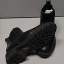 DREAM PAIRS Women's Low Heel Chelsea Ankle Boots Fashion Slip On Elastic Fall Booties Shoes (6, Black/Pu)