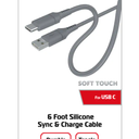 6 Foot Silicone Rubber Sync & Charge Cable