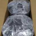 2 Pack Large Half Moon Bolster Pillow for Legs, Knees, Lower Back and Head (2 Pack) Lumbar Support Pillow for Bed, Sleeping | Semi Roll for Ankle and Foot Comfort - Machine Washable Cover, Grey