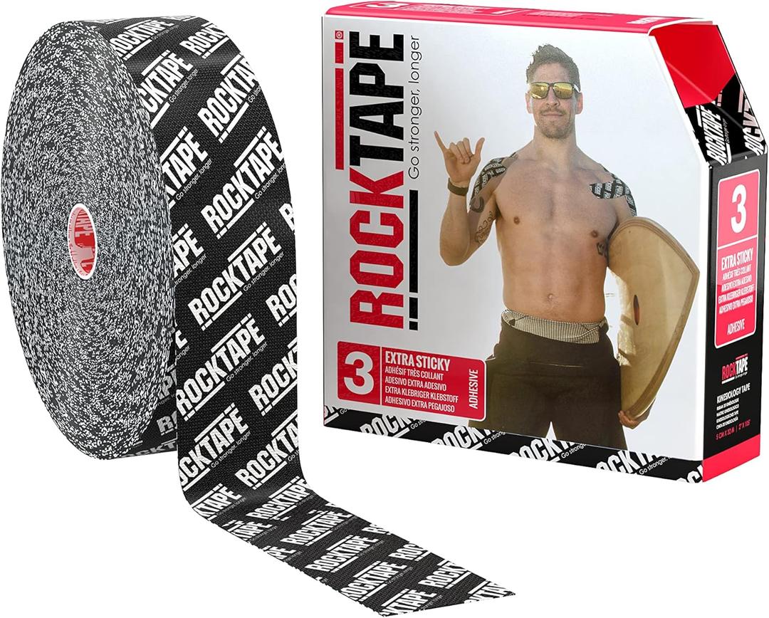 Rocktape Uncut Bulk Kinesiology Tape, Continuous Roll (Packaging May Vary) (Black Logo)