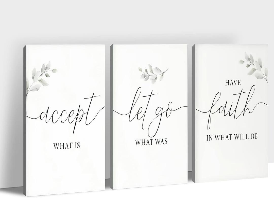 Office Wall Art-3 Panel Motivational Art, Inspirational Quotes Canvas for Home Office Decor, Positive Quote Art, Entrepreneur Words Poster Frame 16'x24'x3Pcs