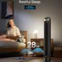 DREO Tower Fan for Bedroom, 90 Oscillating Fans that Blow Cold Air, 5 Speeds, 4 Modes with 26ft/s Velocity, 12H & 28dB Quiet Timer, Remote, Touch, 40" Standing Floor Fan for Home Office, Black