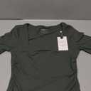 PINKMSTYLE Womens Square Neck Long Sleeve Top Warm Double Lined Shirt for Casual Work Going Out Outfit, S