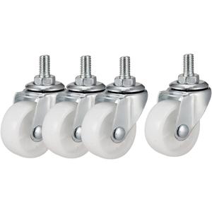 uxcell 1.5 Inch Swivel Caster Wheels PP 360 Degree Threaded Stem Caster Wheel M8 x 15mm, 99lb Total Load Capacity, Pack of 4