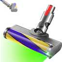 Updated Dust Detect Vacuum Attachments for Dyson V15 V11 V10 V8 V7 Cleaner, Hardwood Floor Head Soft Roller Brush Replacement Accessories Part with Optical Green LightEnhanced Power, Speed, Lifespan