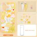 Esdallina Junk Case Charms Cute Yellow 3D Cartoon Phone Case Resin Charms Kit with Large Figurine and Cream Glue