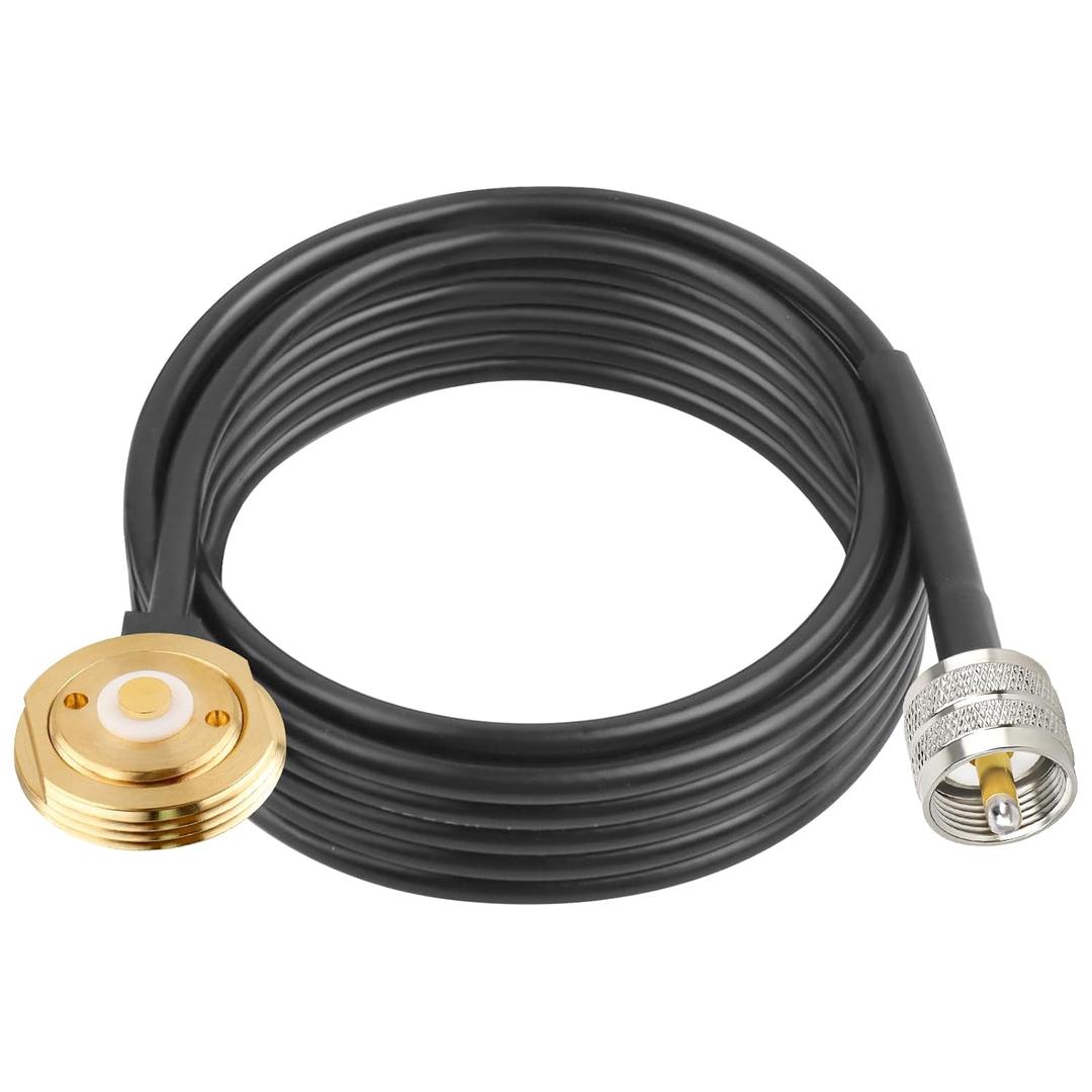 XRDS -RF NMO Antenna Mount to UHF PL259 RG58 Cable - 10FT CB Antenna Cable Extension NMO to PL259 for NMO VHF/UHF/CB Radio Antenna