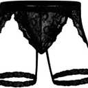 ABAFIP Men's Lace Underwear Sheer Pouch Garter Panties Crossdressing Sexy Lingerie Sissy Underpants