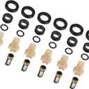 Motoforti Fuel Injector O Rings Seals with Micro Filters Fuel Injector Repair Kit for Toyota Tacoma 1999-2004 for Toyota 4Runner Tundra Rubber Black (Set of 6) Long-lasting