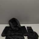 Newborn Car Seat Head Support with 3 Shoulder Covers Set, 2-in-1 Reversible Infant Car Seat Insert, Thickened Car Seat Cushion for Baby, Carseat Head Support for Preemie to Infant (Black)