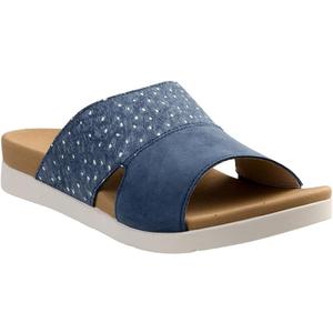 Spenco Women's Dawn Mule (8 Wide,  Blue Ostrich)