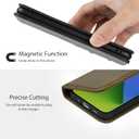 for iPhone 15 Pro Wallet Case with Card Holder for Women Men PU Leather Flip Folio Credit Card Slots Stand Shockproof Phone Cover-Deep Green