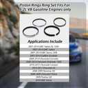 2M5292 8-Cylinder Piston Ring Set Fits for 2008-2017 Naturally Aspirated GM 6.2L LS3 L94 L9H or L99 Escalade, Sierra, Yukon VIN 2, 8, R, W (Fits for 4.065" Diameter Cylinder Bores)