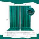 2 Panels Green Backdrop Curtain, 10 x 10 Feet Polyester Background Curtains for Parties, Weddings, Baby Showers, Halloween, Christmas, Birthday Party Photoshoot Backdrop Curtains Decorations