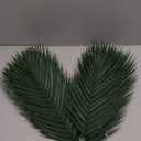 Giegxin 30 Pcs Artificial Palm Leaves Large Faux Plants Fall Harvest Decorations Plastic Palm Fronds Fake Tropical Tree Leaves for Wedding Jungle Safari Party Decorations(8 x 25 Inch,Green)