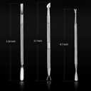 3 x Cuticle Pusher and Cutter - Nail Polish Remover - Stainless Steel Manicure Tool Set -Gel Nail Polish Peeler and Scraper - Nail Care Stick - Pedicure Kit for Fingernail and Toenail