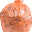 Plasticplace 40-45 Gallon Trash Bags  1.5 Mil  Orange Heavy Duty Garbage Can Liners  40 x 46 (100 Count)