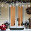 8 Pcs Clear Christmas Ornaments Irregular Shaped Fillable Ornament Crafts Xmas Tree Decoration Creative for Holiday Pendant (Heart&Bulb)