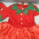 Elf Costume for Girls Kids Christmas Elf Santa's Dress Outfit, L