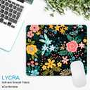 Square Mouse Pad with Coaster, Soft Cute Computer Mouse Mat with Non-Slip Rubber Base, Easy to Slide, Splash Resistant Surface, Personalized Design, Portable, Weeds Flower
