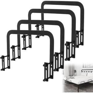 Rioychan Mattress Slide Stopper Keep Bed from Sliding, Non-Slip Mattress Holder Gripper Retainer Bart o Prevent Sliding for Metal Bed Frame - 4 PCS