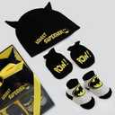 DC Comics Baby Boy's Batman Take-Me-Home Set Pants, black, 0-3 Months