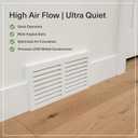 Return Air Grill 30x6 Duct Opening (3/4 x 32'' x 8 1/2" Overall Size), Noise Free-high Airflow Vent Cover, Wide & Angled/Slots, Made from 3/4 Thick MDF, Sanded & Primed, Ready to Paint