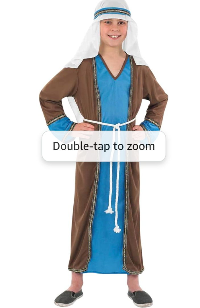 fun shack Kids Joseph Costume Kids, Boys Joseph Costume For Boys, St Joseph Costume for Kids, Saint Joseph Costume Kids Size Kids M