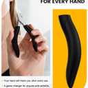 BEZOX Professional Toenail Clippers - Heavy Duty Toe Nail Clippers for Thick Toenails & Ingrown Nails | Long Handle Nails Clipper for Seniors with Comfort Grip & Ultra Sharp Blade - Black